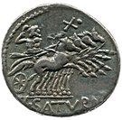 Denarius (Appuleia: Lucius Appuleius Saturninus; L SATVRN)