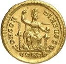 Solidus - Theodosius I (CONCORDIA AVGGG; Constantinopolis)