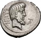 Denarius (Tituria: Lucius Titurius Sabinus; SABIN / L•TITVRI)
