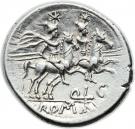 Denarius (Lutatia: Quintus Lutatius Cerco or Catulus; QLC ROMA)