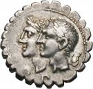 Denarius serratus (Sulpicia: Gaius Sulpicius; D•P•P / C•SVLPICI•C•F)