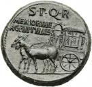 Sestertius - Agrippina Senior (SPQR MEMORIAE AGRIPPINAE; Honour Strike under Caligula; Rome mint)
