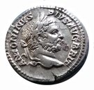 Denier caracalla "pm trp XIIII cos III pp "
