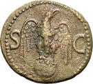 As - Augustus (SC; Eagle; Honour Strike under Tiberius; Rome mint)