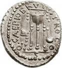 Denarius - Brutus (L•SESTI•PRO Q / Q•CAEPIO•BRVTVS•PRO•COS)