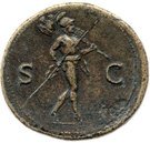 Sestertius - Vitellius (SC; Mars; Rome mint)