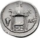 Denarius (Cassia: Quintus Cassius Longinus; LIBERT Q•CASSIVS / AC)