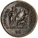 Sestertius - Nero (ANNONA AVGVSTI CERES SC; Rome mint)