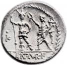 Denarius (Cornelia: Publius Cornelius Lentulus Marcellinus; ROMA / LENT•MAR•F)