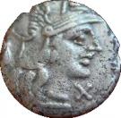 Denarius (Pompeia: Sextus Pompeius; SEX•POM FOSTLVS ROMA)