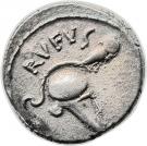 Denarius (Cordia: Manius Cordius Rufus; RVFVS / MN•CORDIVS)