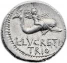 Denarius (Lucretia: Lucius Lucretius Trio; L•LVCRETI TRIO)