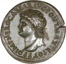 Sestertius - Nero (ROMA SC; Victory and Parazonium; Lugdunum mint)