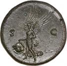 Dupondius - Vespasianus (SC; Victory with shield; Lugdunum mint)