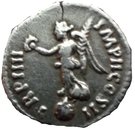 Denarius - Lucius Verus (Victoria: TR P IIII IMP II COS II)