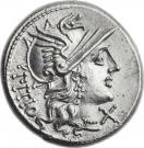 Denarius (Sempronia: Lucius Sempronius Pitio; PITIO / L SEMP ROMA)