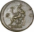 Sestertius - Nero (ROMA SC; Victory and Parazonium; Lugdunum mint)