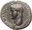 As - Germanicus (C CAESAR DIVI AVG PRON AVG P M TR P IIII P P SC; Honour Strike under Caligula; Rome mint)