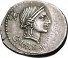 Denarius (Norbana: Gaius Norbanus; C•NORBANVS)