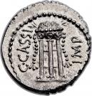 Denarius - Cassius (C•CASSI IMP / LENTVLVS SPINT)