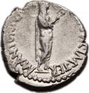 Denarius - Marcus Antonius (M•ANTONIVS•M•F•M•N•AVGVR•IMP•TERT / III•VIR•R•P•C•COS•DESIG•ITER•ET•TERT)