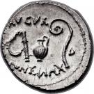 Denarius - Julius Caesar (DICT•ITER COS•TERT / AVGVR PONT•MAX)