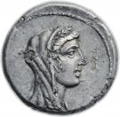 Denarius (Aemilia: Marcus Aemilius Lepidus; AIMILIA REF S•C M•LEPIDVS)