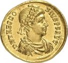 Solidus - Theodosius I (CONCORDIA AVGGGG; Constantinopolis)