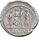 Denarius (Junia: Marcus Junius Brutus; LIBERTAS / BRVTVS)