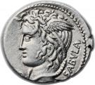 Denarius (Cossutia: Lucius Cossutius Sabula; SABVLA / L•COSSVTI•C•F)