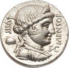 Denarius (Farsuleia: Lucius Farsuleius Mensor; S•C MENSOR / L•FARSVLEI)