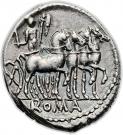 Denarius (Acilia: Manius Acilius; M•ACILIVS•M•F• / ROMA)