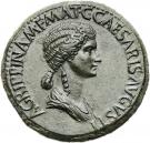 Sestertius - Agrippina Senior (SPQR MEMORIAE AGRIPPINAE; Honour Strike under Caligula; Rome mint)