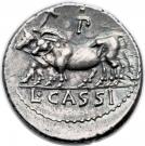 Denarius (Cassia: Lucius Cassius Caeicianus; CAEICIAN / L•CASSI)