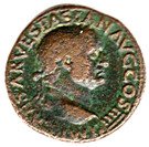 As - Vespasianus (PROVIDENT SC; Lugdunum mint)