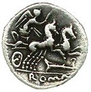 Denarius (Cipia: Marcus Cipius, M•CIPI•M•F / ROMA)
