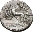 Denarius (Vibia: Gaius Vibius Pansa; PANSA / C•VIBIVS•C•F; quadriga left)