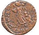 Nummus - Theodosius I (SALVS REI-PVBLICAE; Nicomedia)