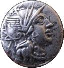 Denarius (Plutia: Gaius Plutius; C•PLVTI ROMA)