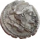 Denarius serratus (Claudia: Tiberius Claudius Nero; S•C / TI•CLAVD•TI•F•AP•N)