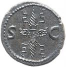 As - Augustus (SC; Thunderbolt; Honour Strike under Tiberius; Rome mint)