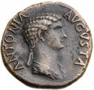 Dupondius - Antonia (TI CLAVDIVS CAESAR AVG P M TR P IMP SC; Honour Strike under Claudius; Rome mint)