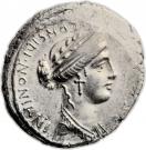 Denarius (Considia: Gaius Considius Nonianus; C•CONSIDI•NONIANI S•C / ERVC)