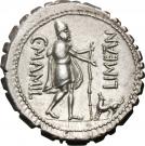 Denarius serratus (Mamilia: Gaius Mamilius Limetanus; C•MAMIL LIMETAN)