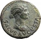 Dupondius - Livia (TI CAESAR DIVI AVG F AVG P M TR POT XXIIII SC; Strike under Tiberius; Rome mint)