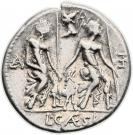Denarius (Caesia: Lucius Caesius; ROMA / LA PRE L•CAESI)