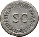 As - Tiberius (PONTIF MAXIM TRIBVN POTEST XXIIII SC; Rome mint)