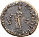 Dupondius - Antonia (TI CLAVDIVS CAESAR AVG P M TR P IMP SC; Honour Strike under Claudius; Rome mint)
