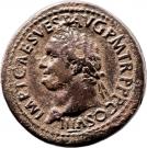 Sestertius - Titus (IVD CAP SC; Standing captive right; Rome mint)