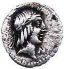Denarius (Calpurnia: Lucius Calpurnius Piso Frugi; L•PISO•FRVGI)